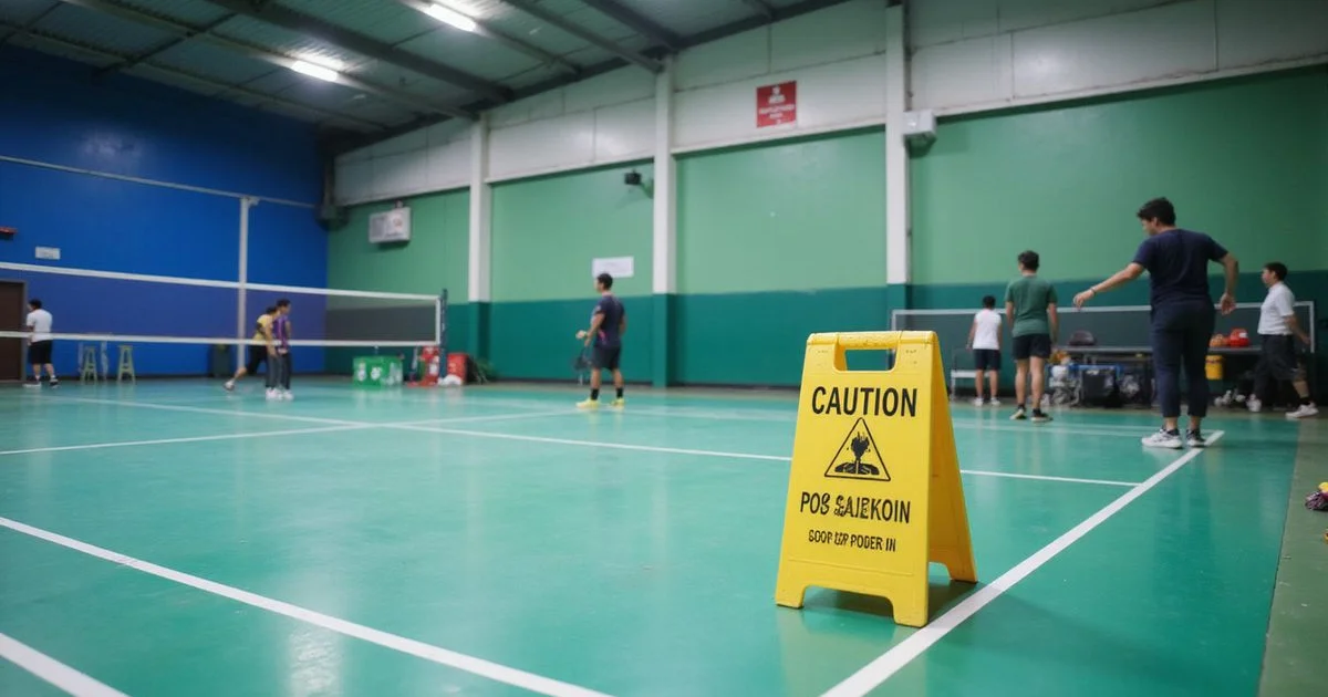 Who is liable for a badminton injury in KL?