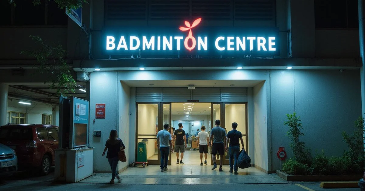 Is it safe to play badminton at night in KL?